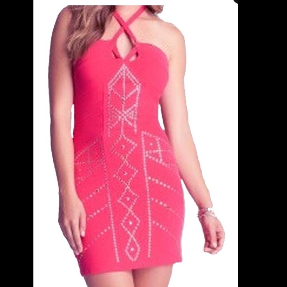 Bebe Geometric Studded Dress -SALE